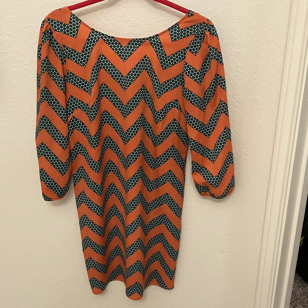Orange Chevron Dress